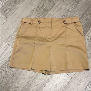 Chico’s Sateen Tab-Front A-line Shorts